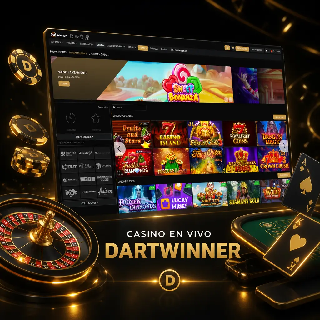 Casino en vivo DartWinner: ruleta, blackjack, baccarat, póker y game shows con crupieres reales en tiempo real.