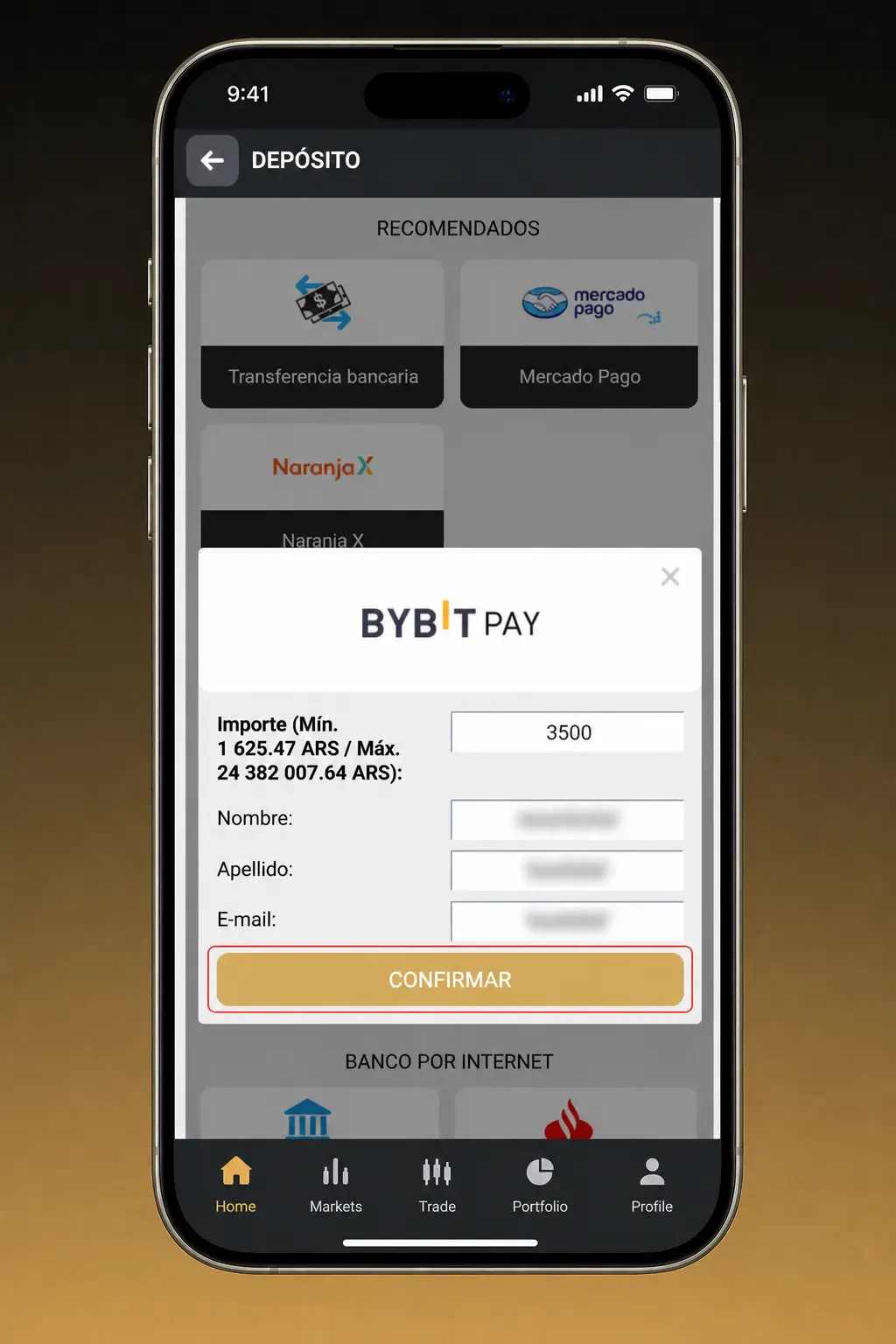 Pasos para depositar en DartWinner desde Argentina usando Visa, Mastercard, Mercado Pago u otros métodos