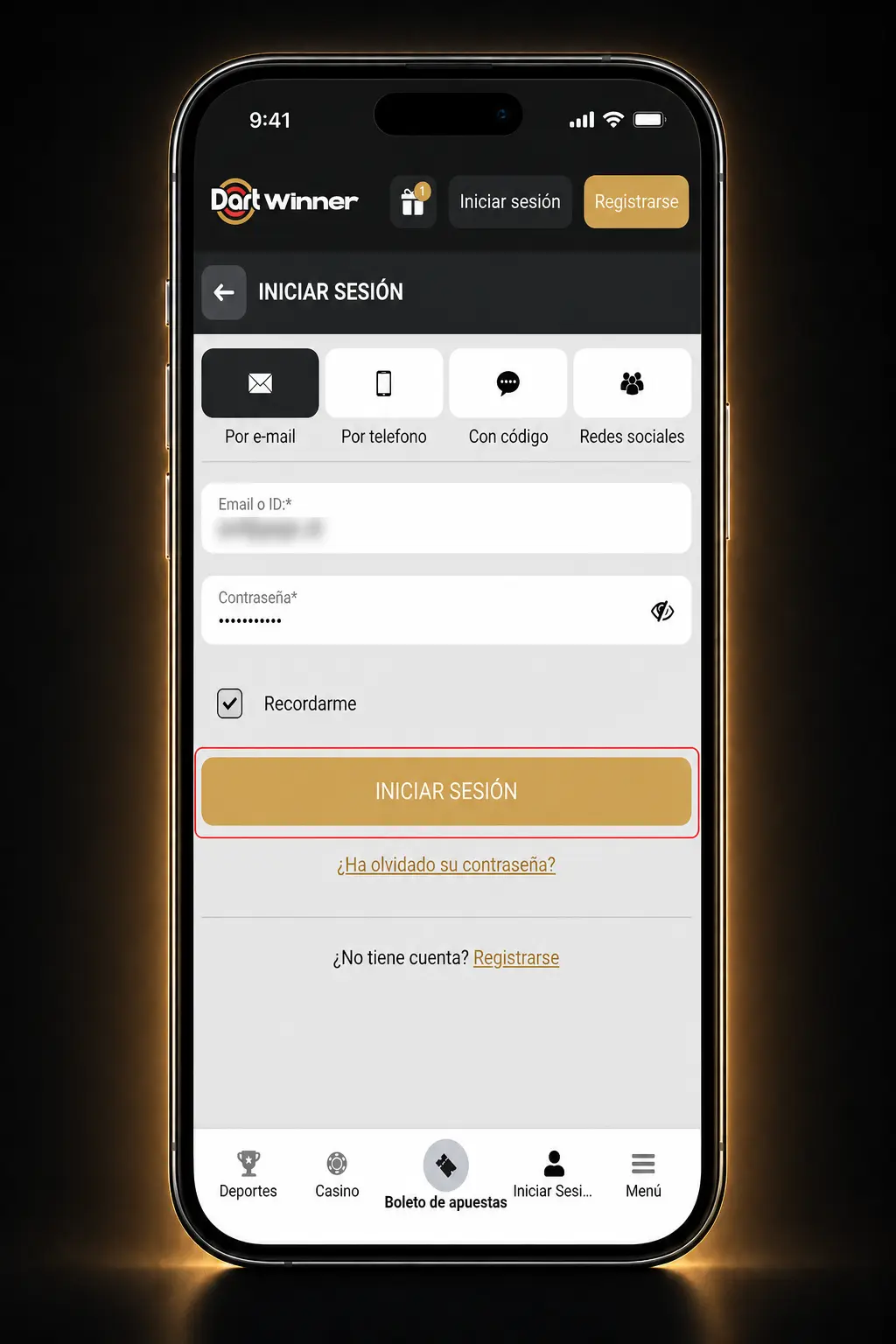 Guía paso a paso para registrarte, activar el bono y empezar a jugar en DartWinner desde tu celular